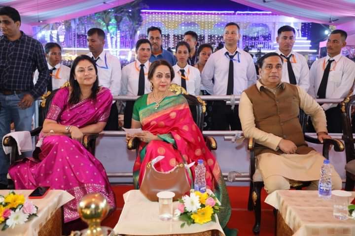 Guests attending a cultural programme at Hari Mandir
